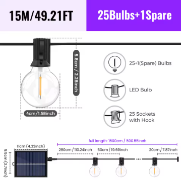 ADVENTURIST™ Solar Festoon Lights